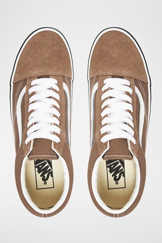 Baskets en cuir Old Skool - Marron clair et blanc