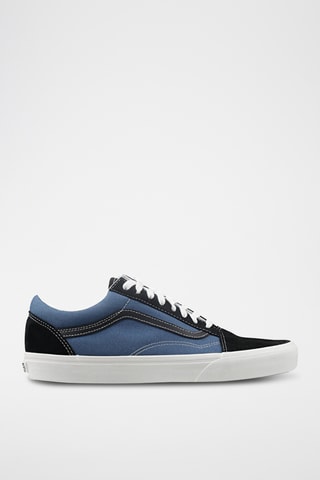 Baskets en cuir Old Skool - Bleu marine et noir