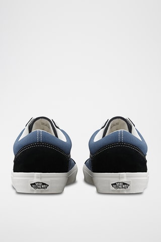 Baskets en cuir Old Skool - Bleu marine et noir