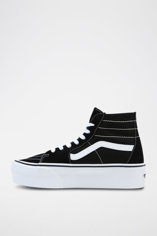 Baskets montantes plateformes en cuir SK8-Hi Tapered Stackform - Noir