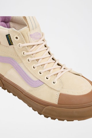 Baskets montantes fourrées en cuir Mte Sk8-Hi - Ecru