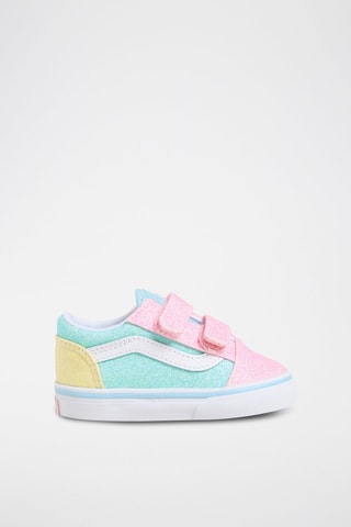 Baskets en cuir Old Skool V - Rose et vert