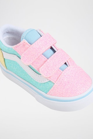 Baskets en cuir Old Skool V - Rose et vert