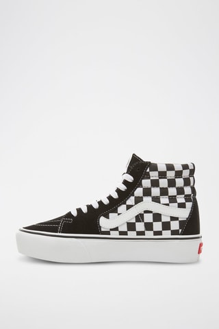 Baskets montantes plateformes en cuir SK8-Hi Platform 2.0 - Noir et blanc