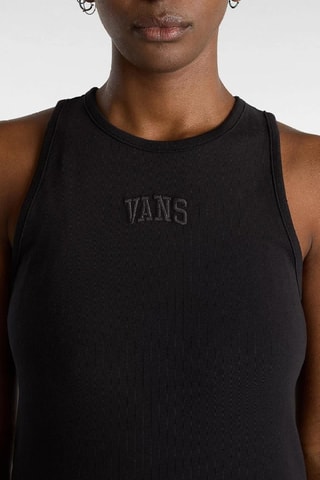 Robe droite sans manches Varsity - Noir