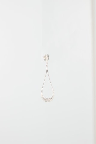 Brincos Gouttes d'amour précieuses - Ouro branco e diamantes