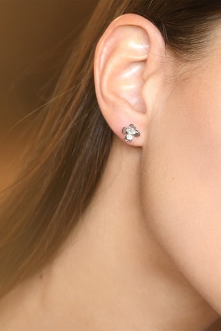 Brincos Pistil - Ouro branco e diamantes