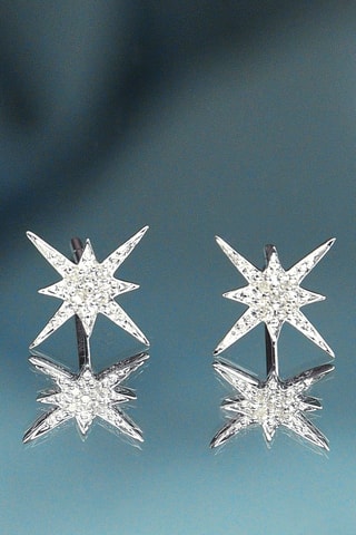 Brincos Sirius Ouro branco e diamantes