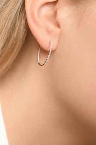 Argolas com diamantes Ouro branco e diamantes