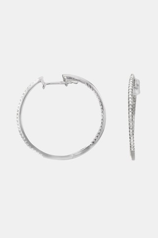 Argolas com diamantes Ouro branco e diamantes