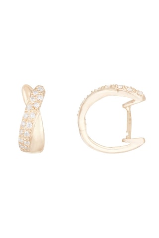 Argolas Demi croisés - Ouro amarelo e diamantes