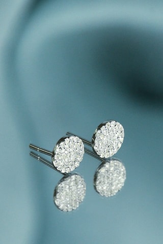 Brincos Ronds Scintillants - Ouro branco e diamantes