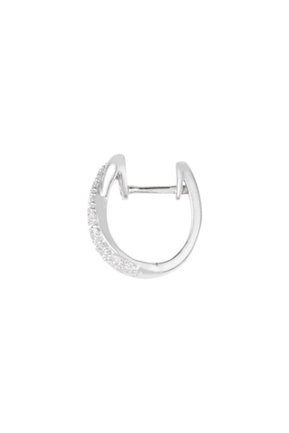 Argolas Demi croisés - Ouro branco e diamantes