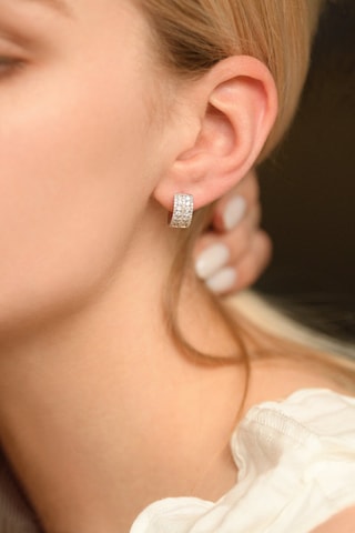 Argolas - Ouro branco e diamantes