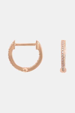 Argolas Perfect créoles - Ouro rosa e diamantes