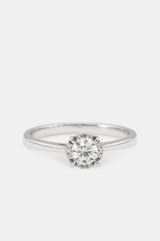 Anel solitário Amoureuse - Ouro branco e diamantes