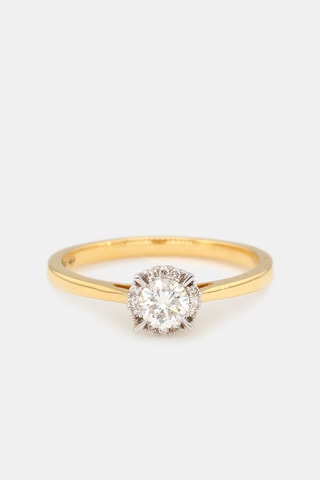 Anel Solitário Amoureuse - Ouro amarelo e diamantes