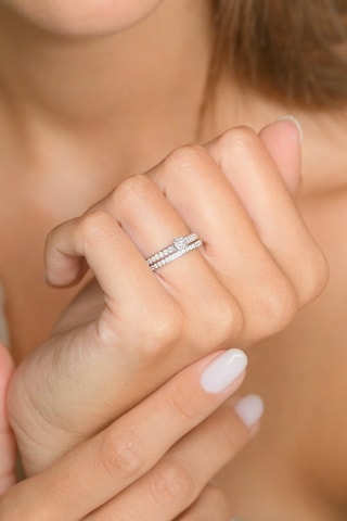 Anel Amour éclatant - Ouro branco e diamantes 