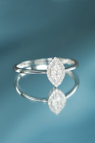 Anel Itzer - Ouro branco e diamantes