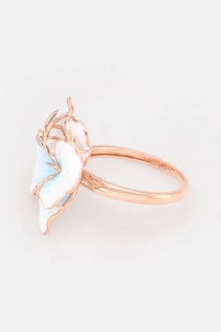 Anel Althaea - Ouro rosa e diamantes