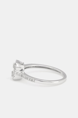 Anel Solitaire Lumineux - Ouro branco e diamantes