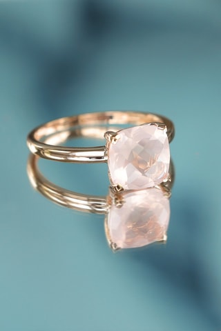 Anel Quartz Unique - Ouro rosa e quartzo