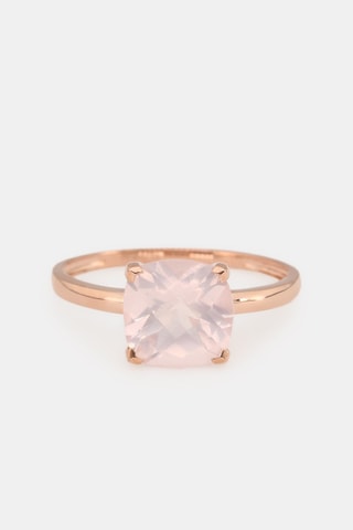 Anel Quartz Unique - Ouro rosa e quartzo