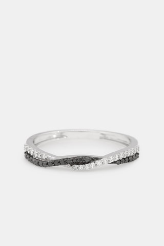 Anel En noir e blanc - Ouro branco e diamantes