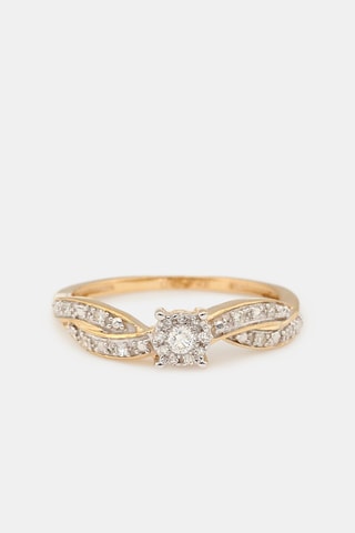 Anel Eclat Joli - Ouro amarelo e diamantes