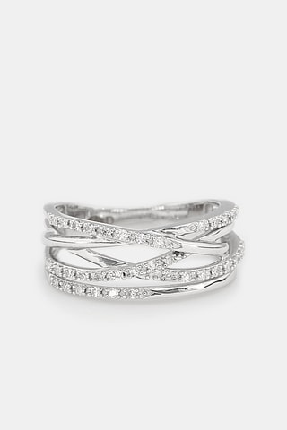 Anel Entrelacs Eternel - Ouro branco e diamantes