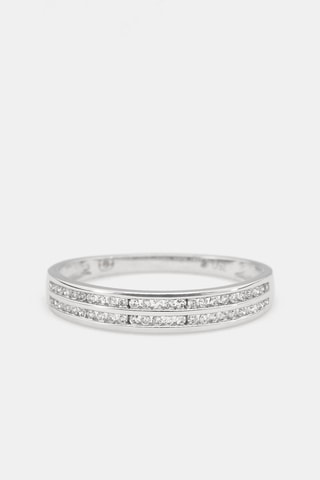 Aliança 2 voltas de amor Ouro branco e diamantes