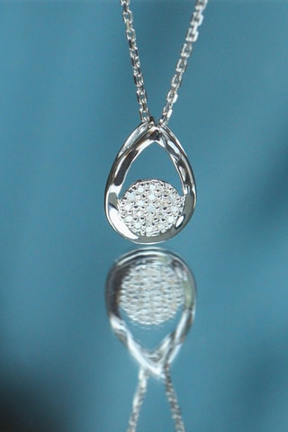 Pendente Goutte somptueuse - Ouro branco e diamantes 