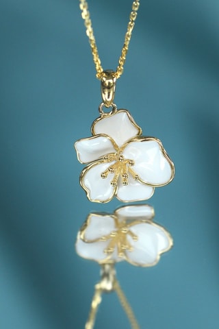 Pendente Orchidée - Ouro amarelo