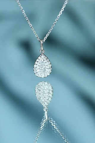 Pendente Goutte de pluie - Ouro branco e diamantes 