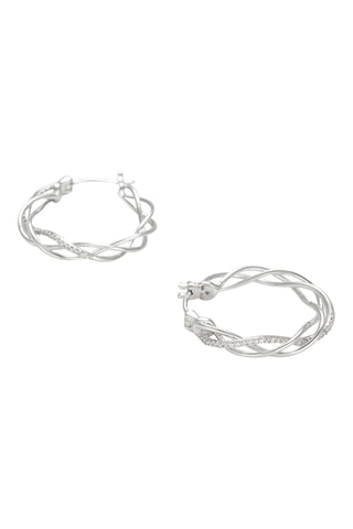 Argolas Cruzados - Ouro branco e diamantes