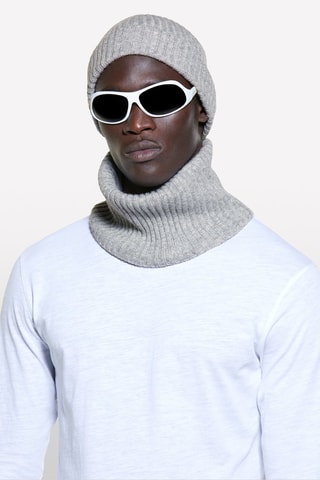 Snood en laine et cachemire - Gris clair