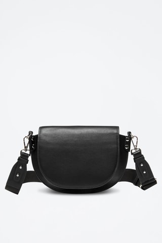 Sac bandoulière en cuir - Noir
