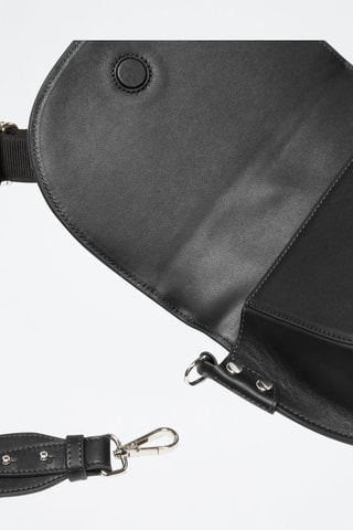 Sac bandoulière en cuir - Noir