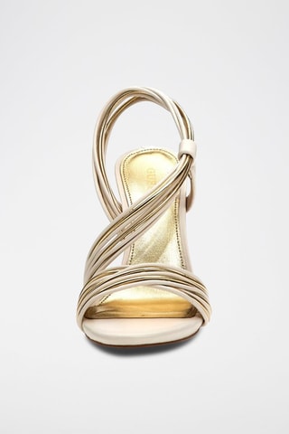 Sandales à talons Blanc et doré