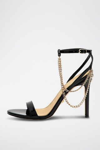 Sandales à talons vernies - Noir