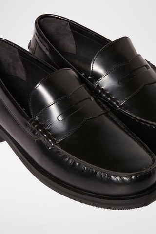 Mocassins en cuir verni - Noir
