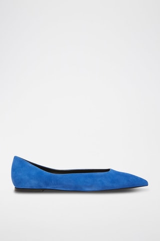 Ballerines en cuir de chèvre - Bleu