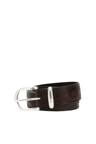 Ceinture en cuir - Marron foncé