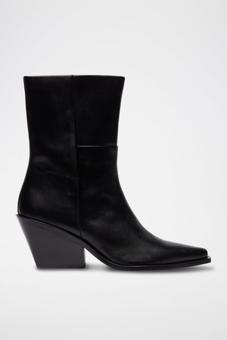 Bottines en cuir - Noir