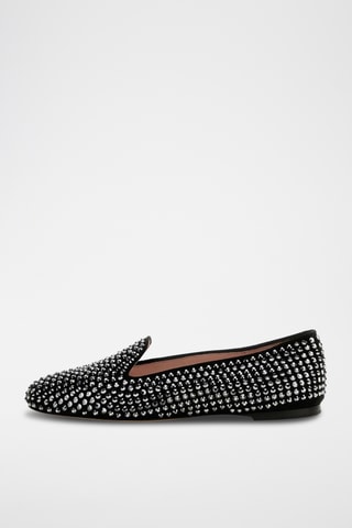 Slippers en cuir de chèvre - Noir