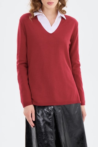 Pull en laine - Bordeaux