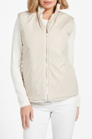 Gilet réversible sans manches - Blanc cassé