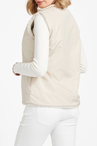 Gilet réversible sans manches - Blanc cassé