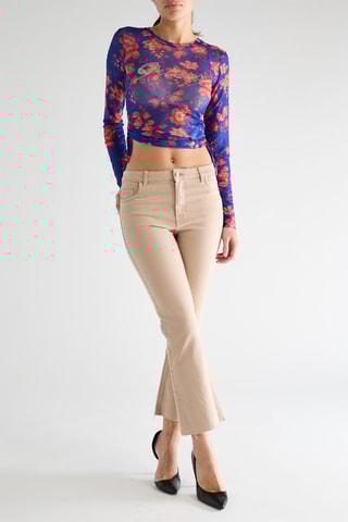 Pantalon flare 7/8 Arya - Taupe