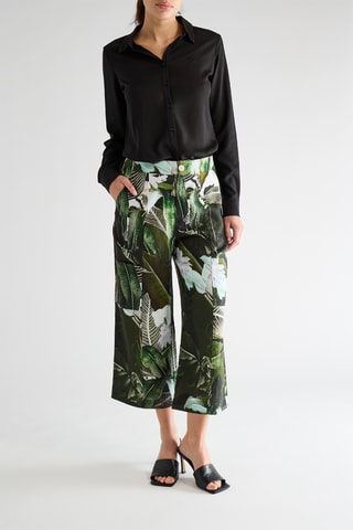 Pantalon regular en lin Kipton - Vert clair